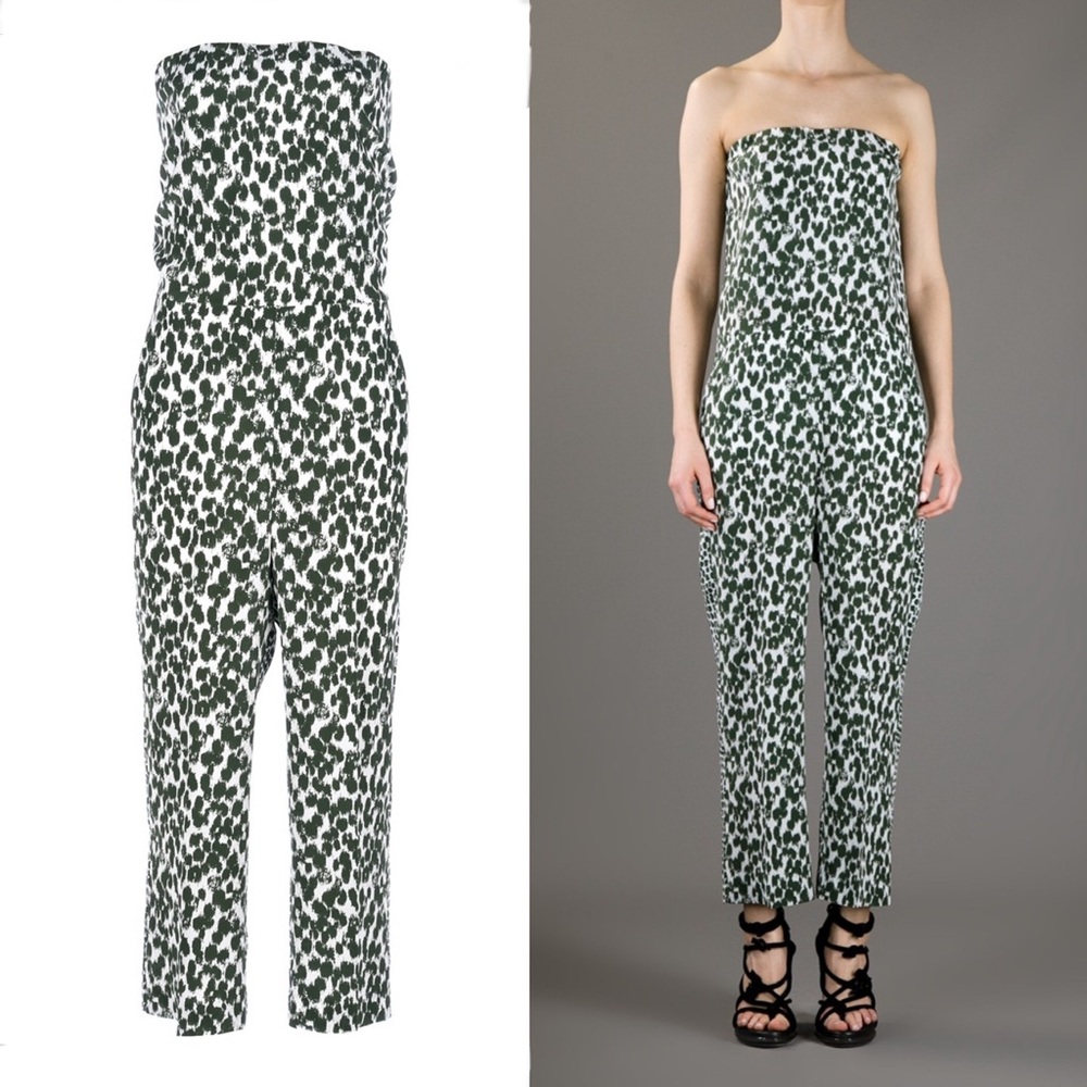 Stella McCartney Strapless Printed Jumpsuit